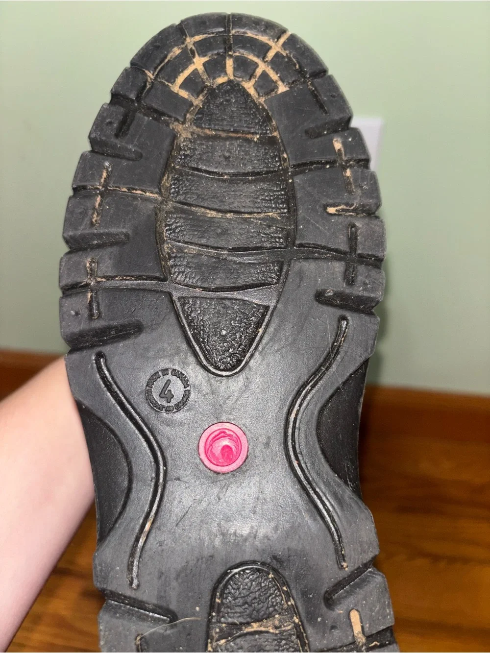 Kids Waterproof Pink Snow Boots with Purple Cuff
